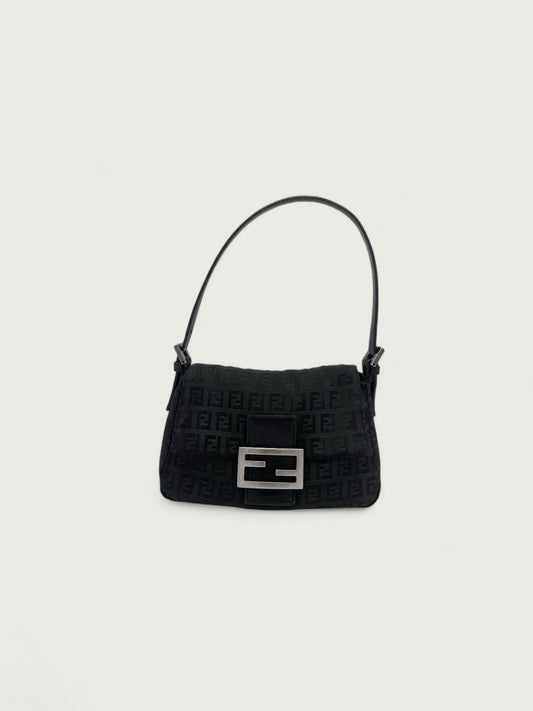 FENDI ZUCCA BAGUETTE BLACK