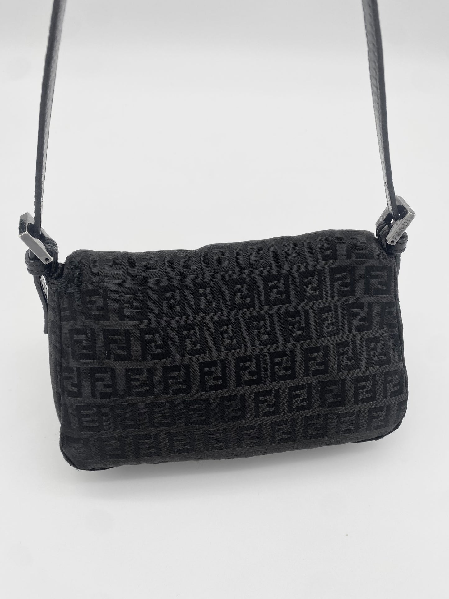 FENDI ZUCCA BAGUETTE BLACK