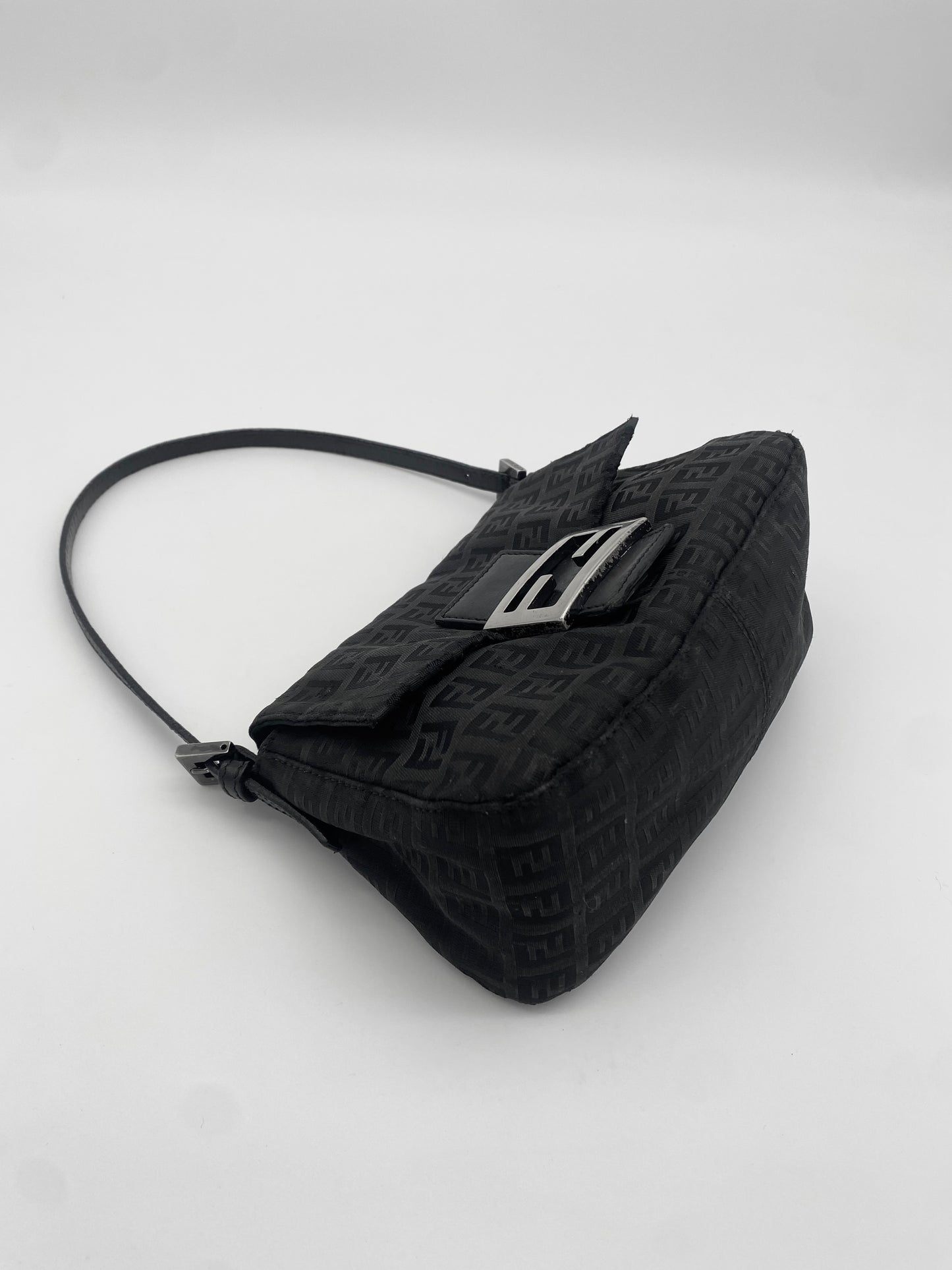 FENDI ZUCCA BAGUETTE BLACK