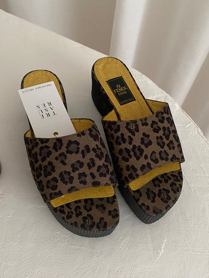 FENDI LEOPARD PLATFORMS 38