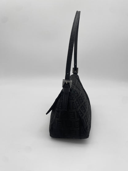 FENDI ZUCCA BAGUETTE BLACK