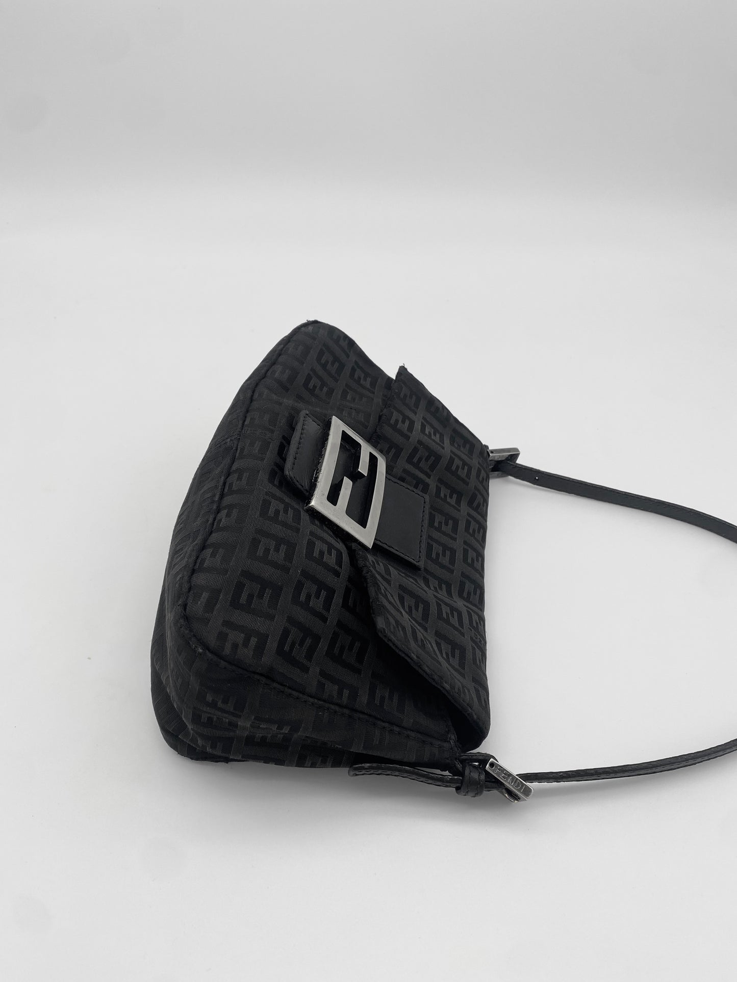 FENDI ZUCCA BAGUETTE BLACK