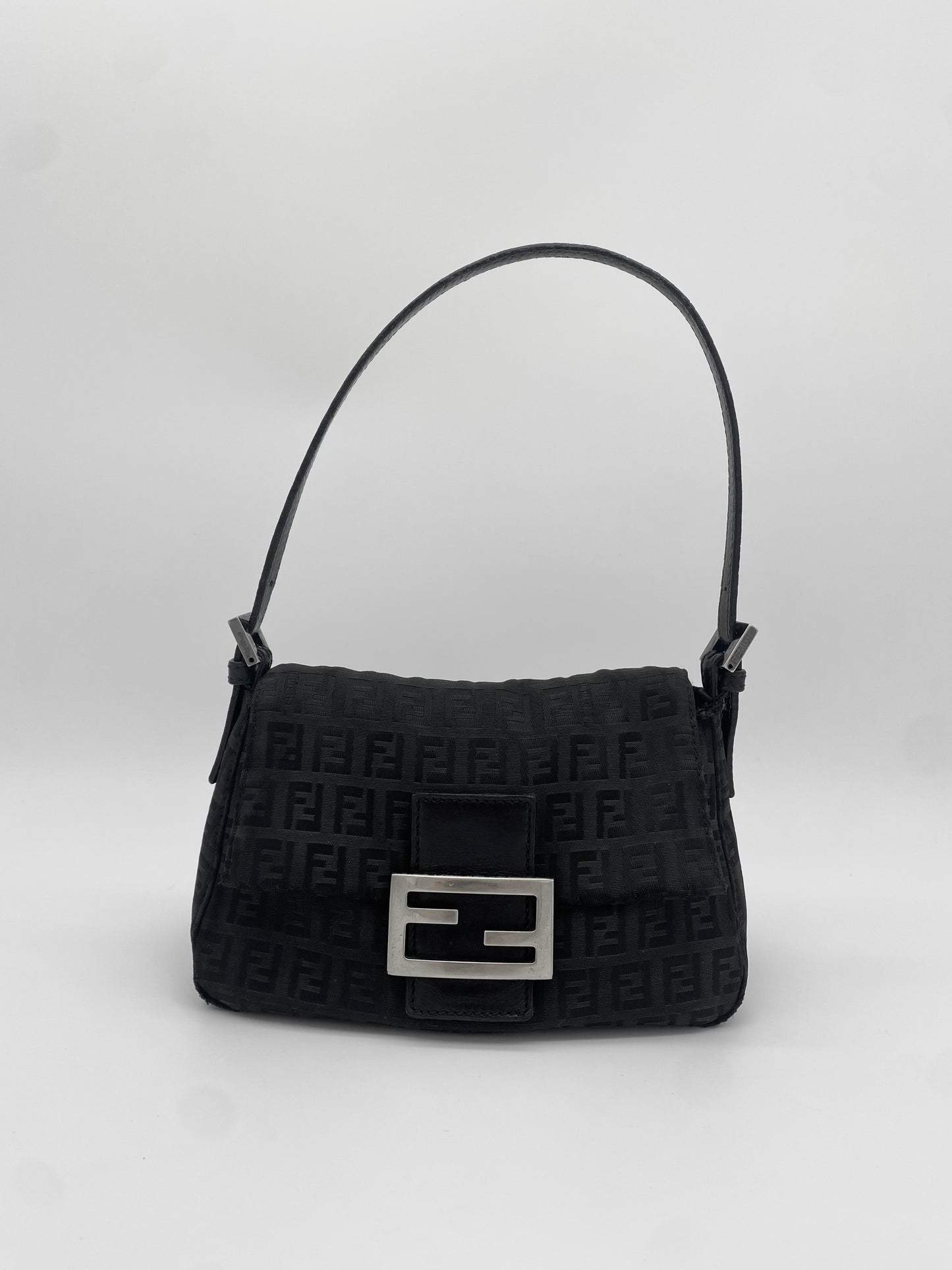 FENDI ZUCCA BAGUETTE BLACK