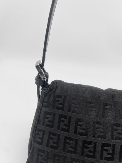 FENDI ZUCCA BAGUETTE BLACK