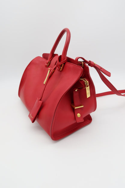 SAINT LAURENT CABAS CHYC RED