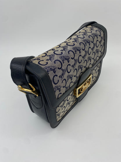 CELINE CALECHE BOX BAG NAVY