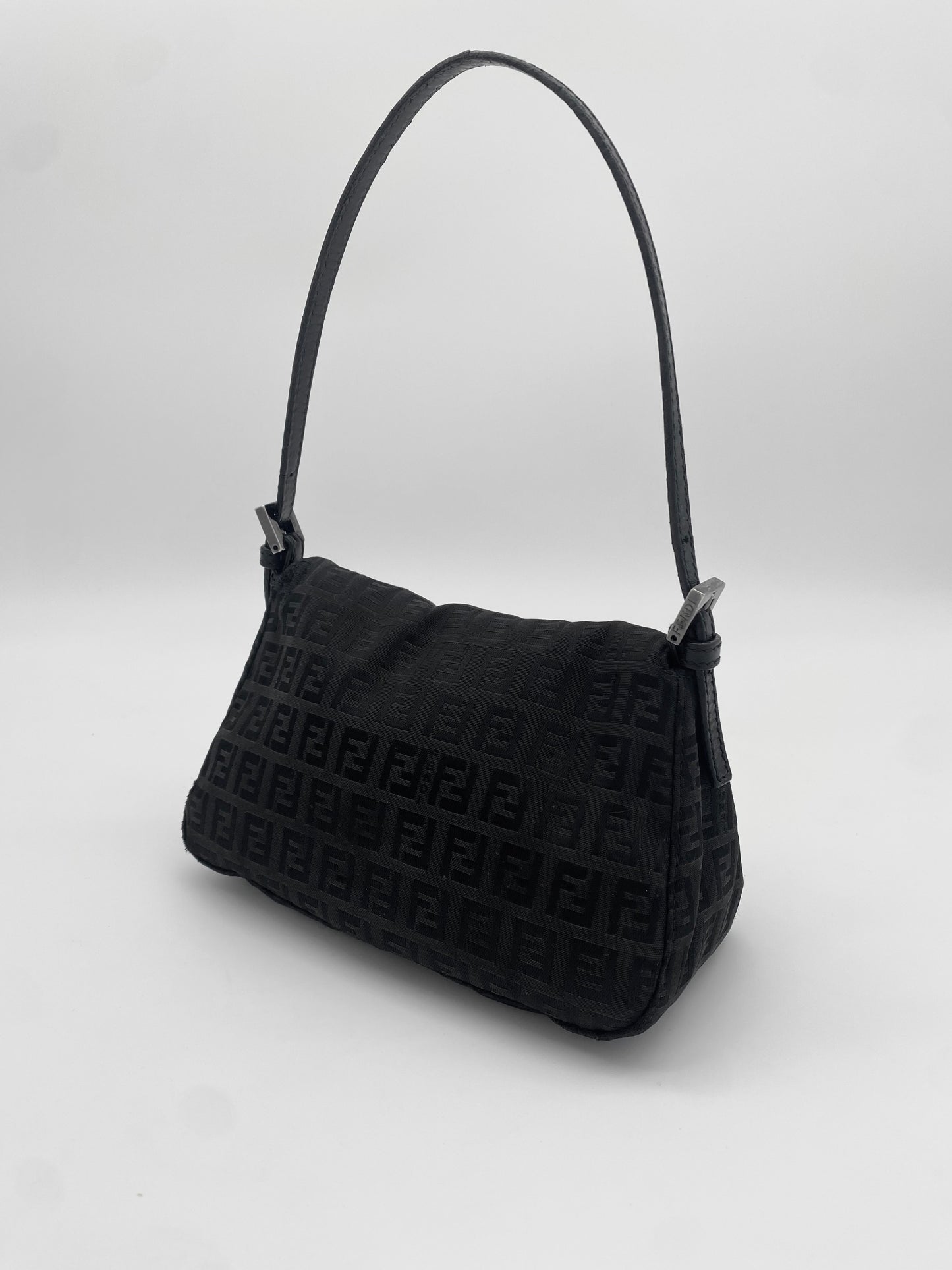 FENDI ZUCCA BAGUETTE BLACK